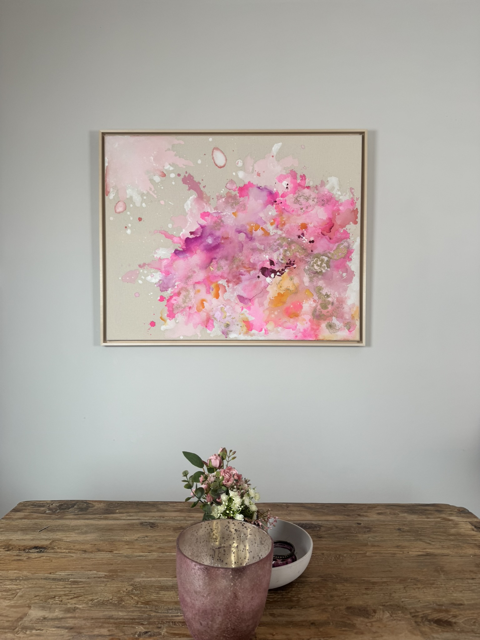 Bloom, 2026, Acryl und Gold auf roher Baumwollleinwand, Ansicht 8